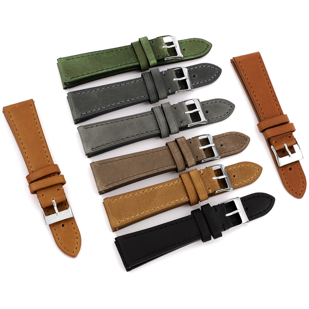 Suede Strap Watch - Pulseira de Liberação Rápida para Homens