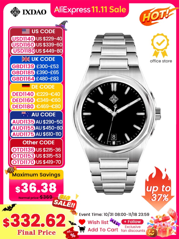 Omega Watch Constellation - Relógio Automático Mecânico Masculino IX&DAO 2026